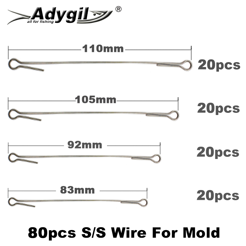 Fishing Lure Jig - Ady길 DIY 낚시 80pcs S/S 와이어