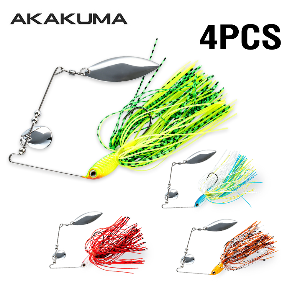 Fishing Lure Blade Bait - 4개입 18g 스피너베이트 낚시 루어 더블