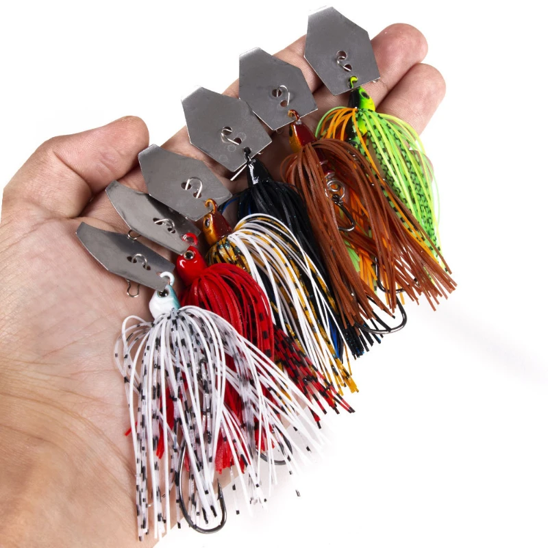Fishing Lure Buzzbait - 6 개/대 Chatterbait 낚시 미끼 키트