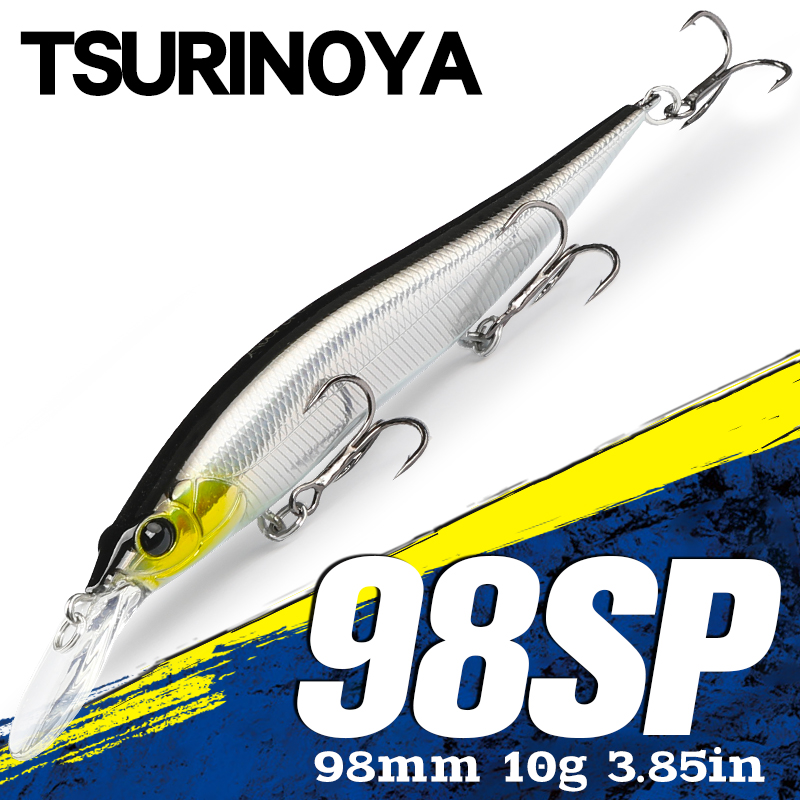 Fishing Lure Jerkbait - TSURINOYA 서스펜딩 미노우 저크베이트 AURORA 98SP
