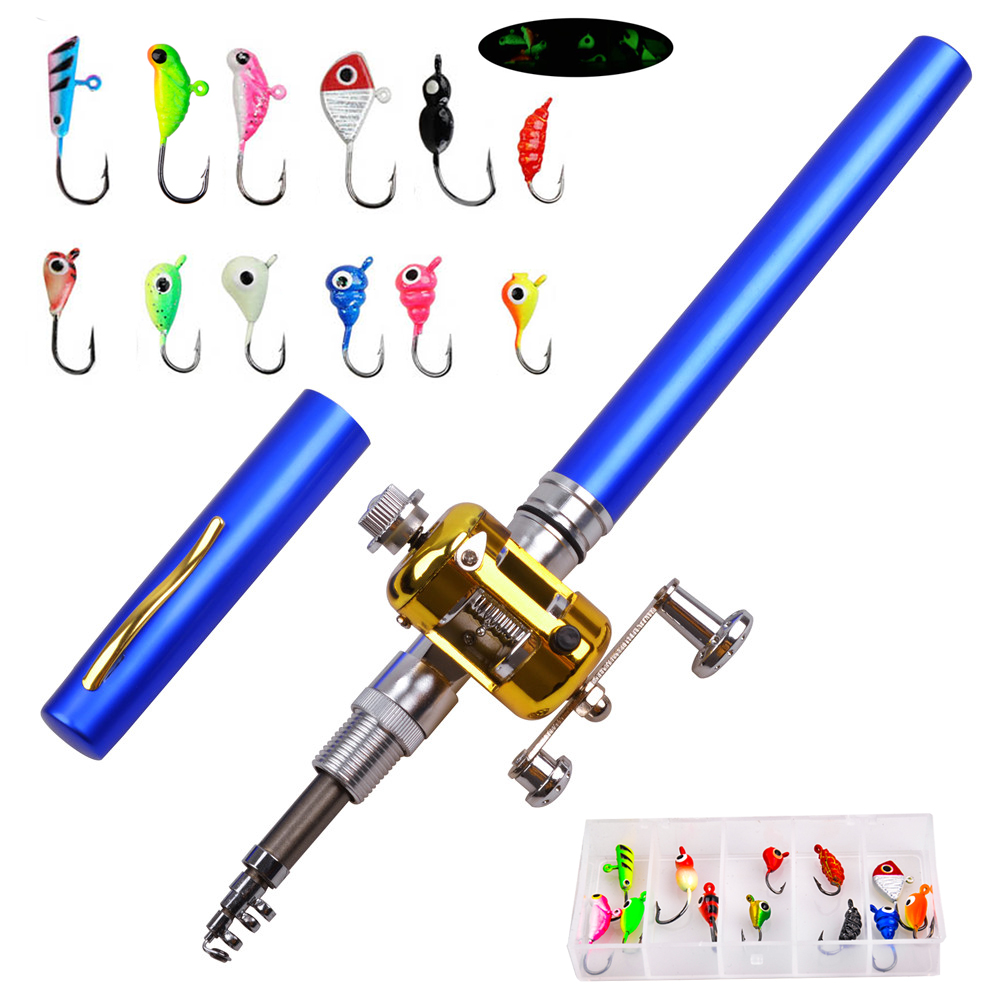 Fishing Lure Jig - 미니 얼음 낚싯대 콤보, 휴대용 포켓