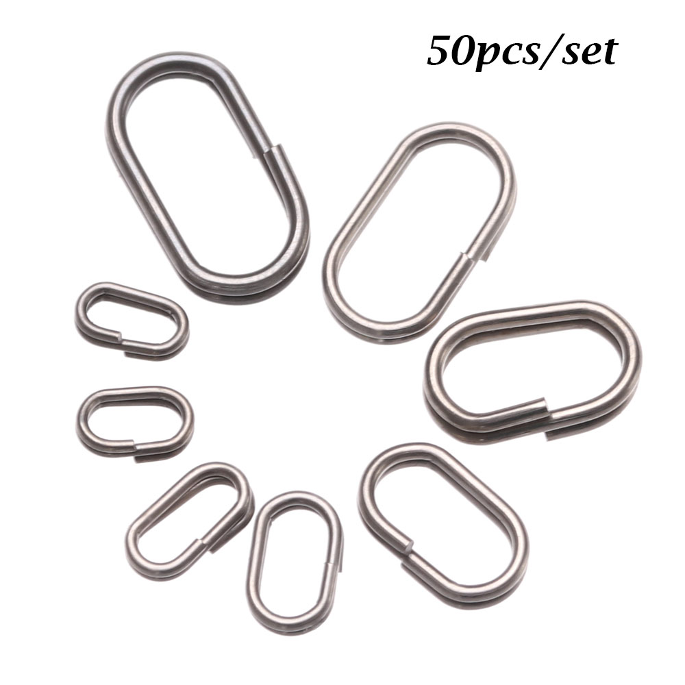Fishing Lure Accessories - 타원형 스플릿 링 스냅 스위블 벤트