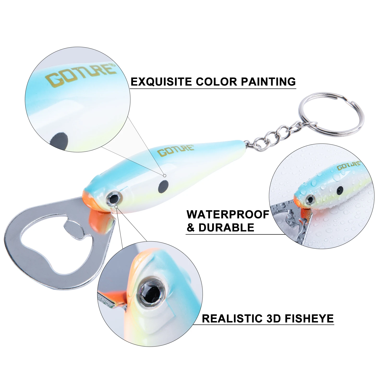Goture 낚시 루어 병따개, 탄소강 물고기 패턴,  - Fishing Lure Kit 리뷰 및 가격