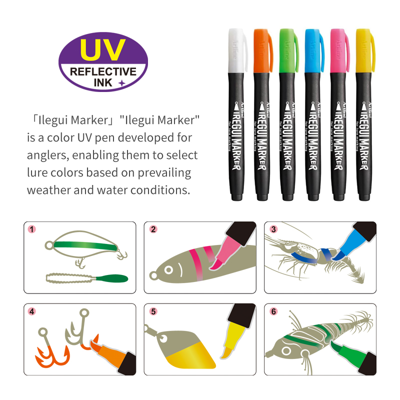 새로운 낚시 도구 UV 형광 페인트 펜, 소프트/하드  - Fishing Lure Soft Plastic 리뷰 및 가격