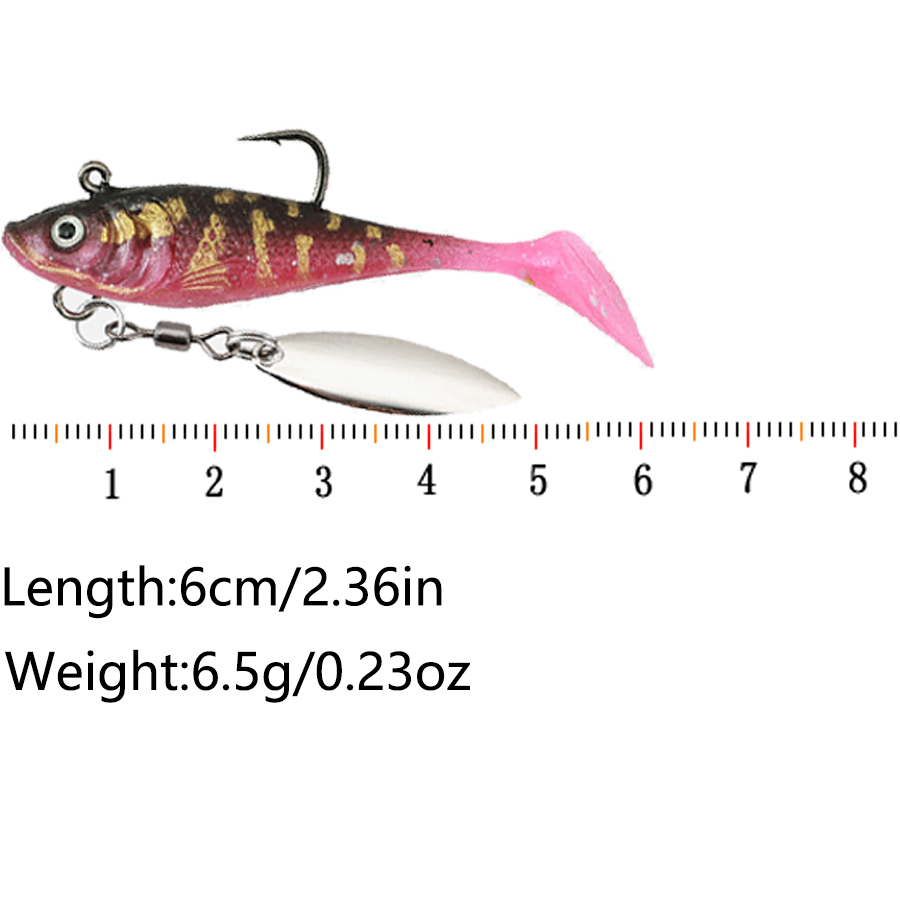 5개입 T-테일 소프트 베이트 인조 워블러, 트롤링용  - Fishing Lure Blade Bait 리뷰 및 가격