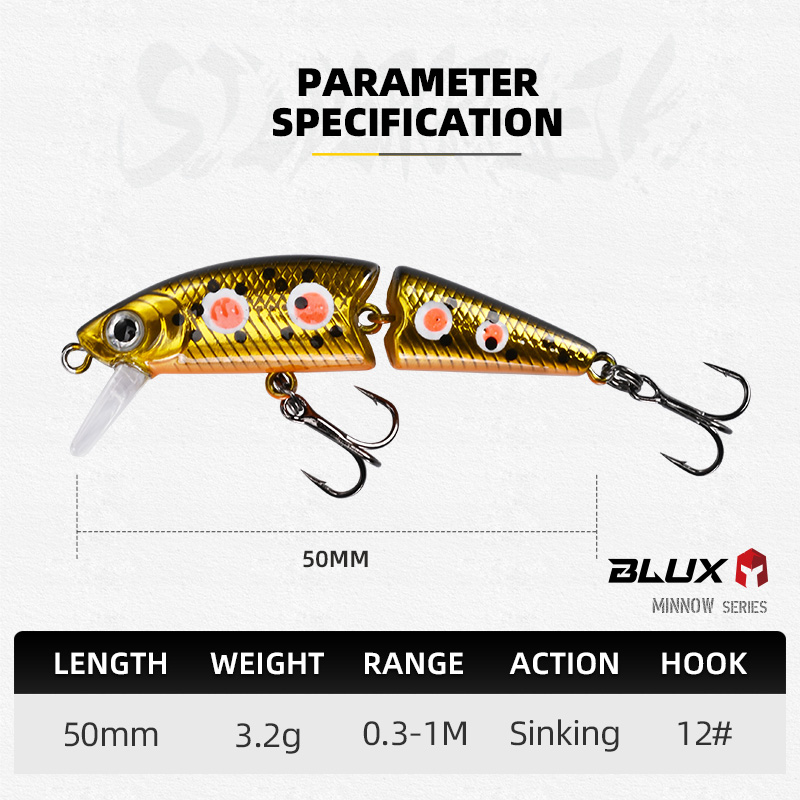BLUX 박사. 미노우 조인트 50S Swimbait  - Fishing Lure Spoon 리뷰 및 가격