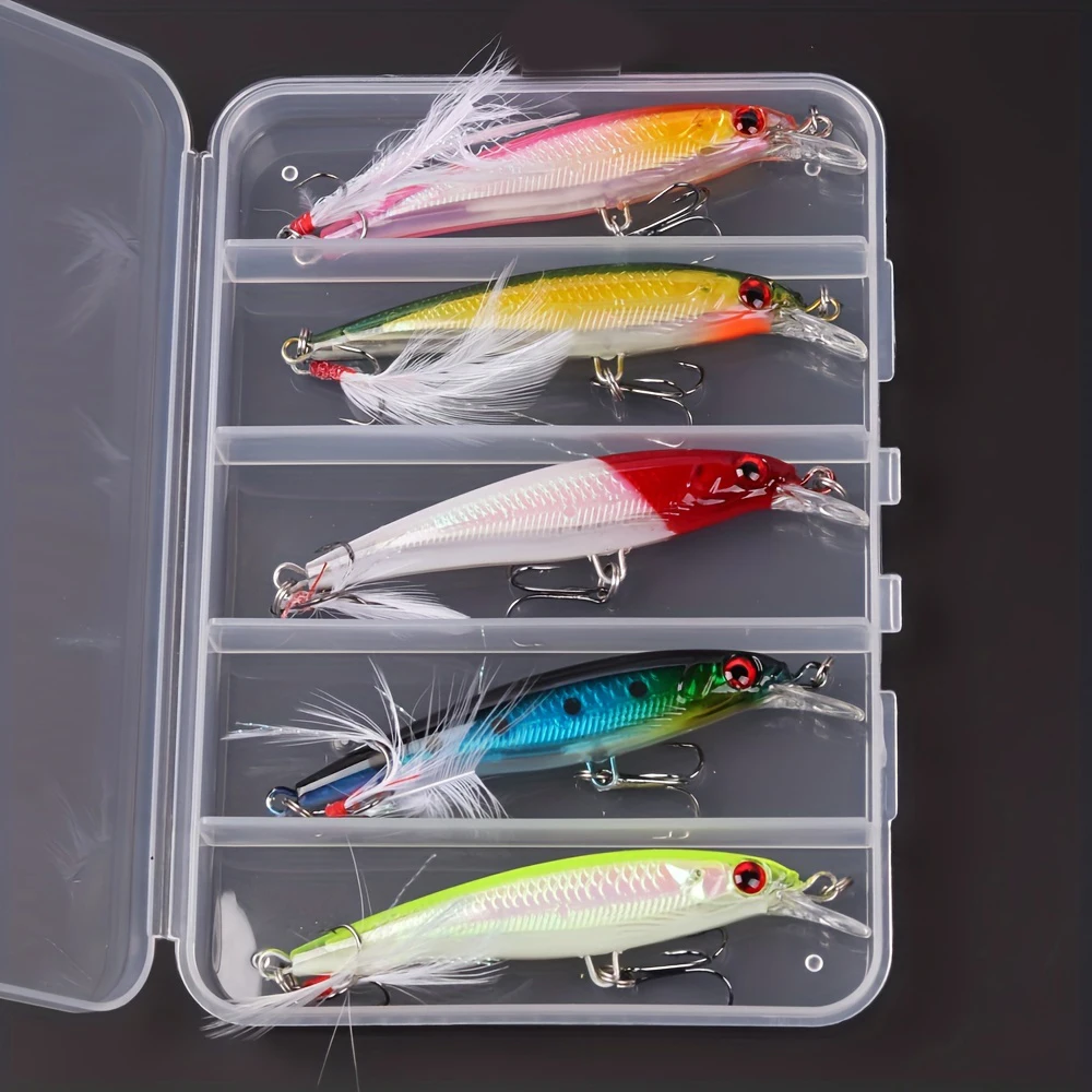 레이저 3D 눈 바이오닉 미노우 낚시 미끼 5개/박스  - Fishing Lure Box 리뷰 및 가격