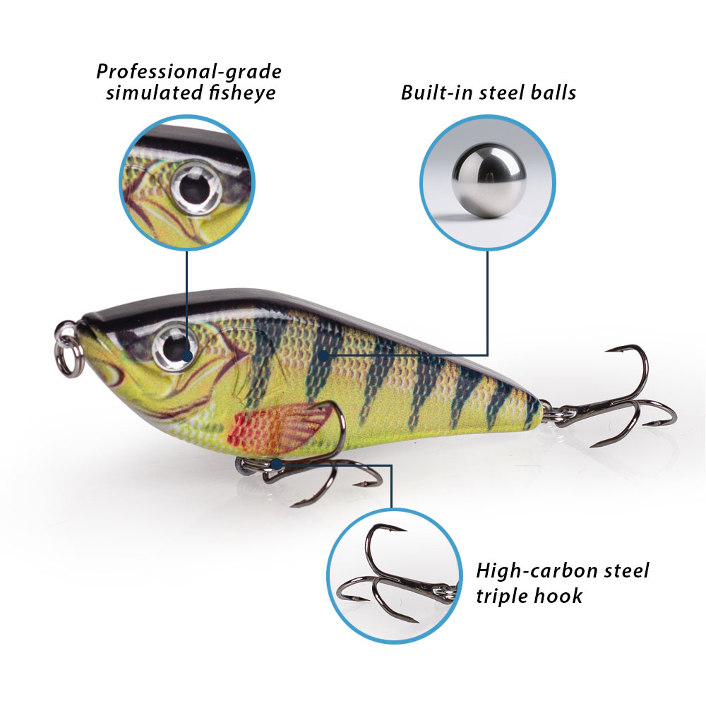 80mm/15.5g 머스키 저크베이트 파이크 낚시 루어 - Fishing Lure Jerkbait 리뷰 및 가격