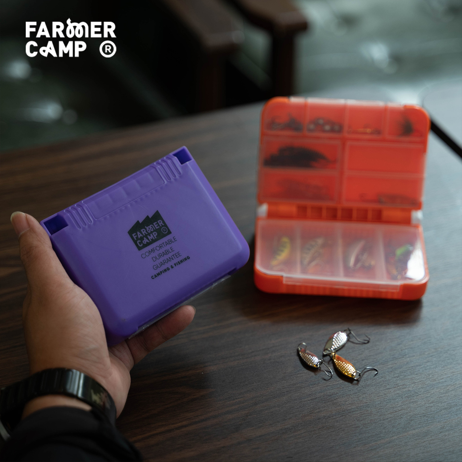 휴대용 이중층 낚시 루어 태클 박스, 분리형 칸막이,  - Fishing Lure Spoon 리뷰 및 가격