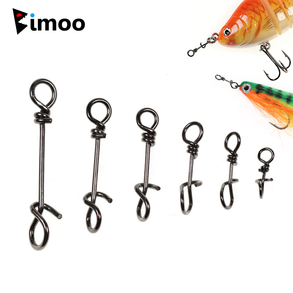 Bimoo 50pcs 스테인레스 스틸 퀵 락 스냅 스프 - Fishing Lure Accessories 리뷰 및 가격
