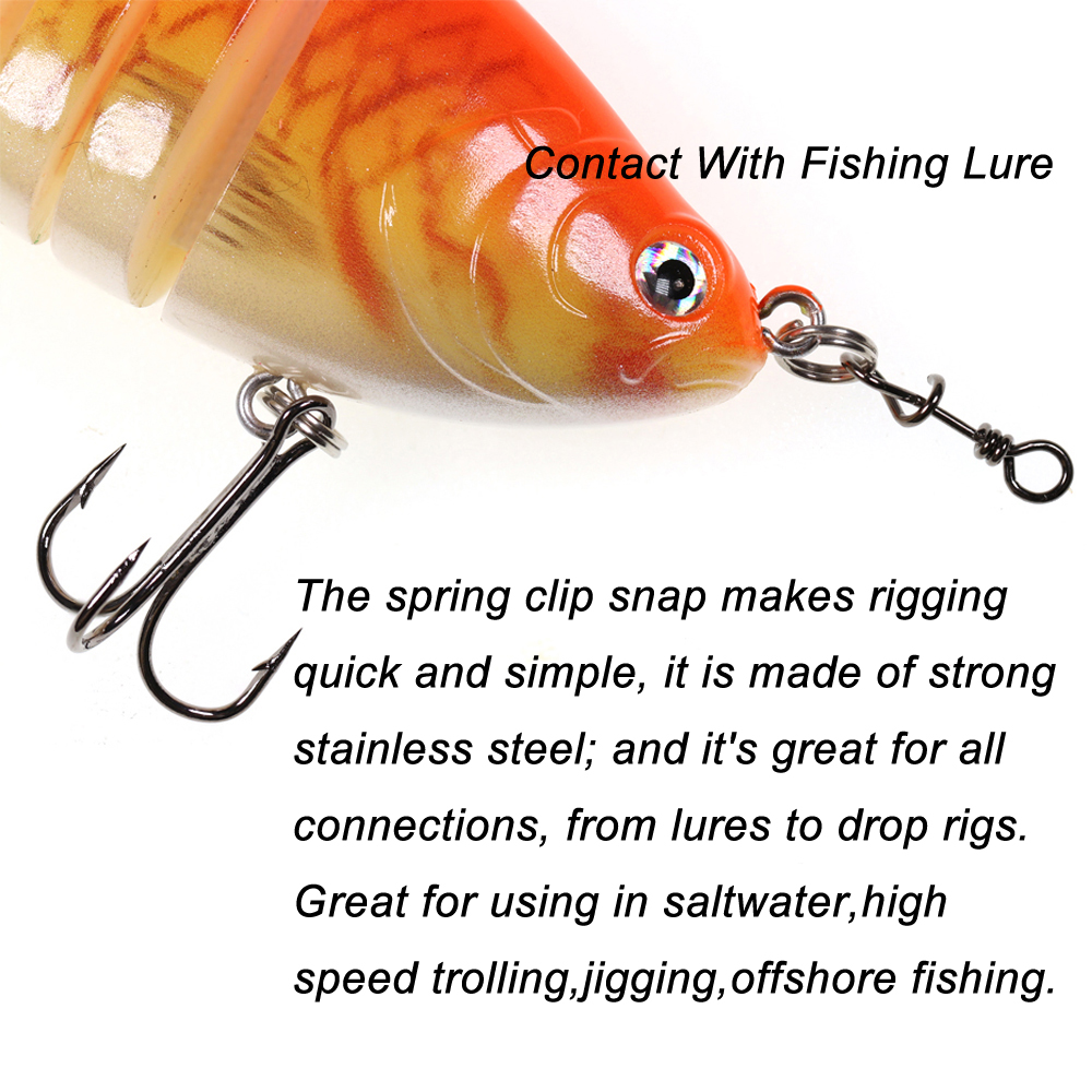 Bimoo 50pcs 스테인레스 스틸 퀵 락 스냅 스프 - Fishing Lure Accessories 리뷰 및 가격