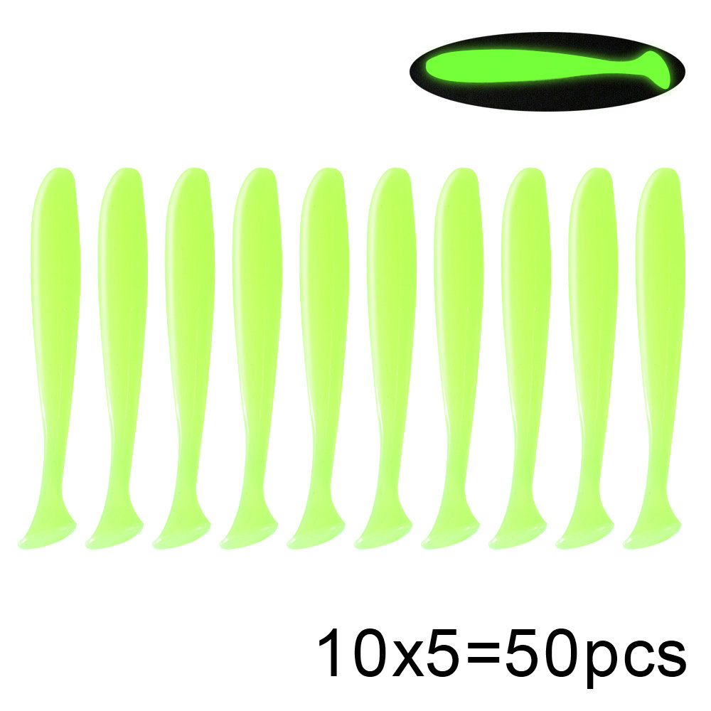 QXO 50 개/몫 Swimbait 소프트 루어 실리콘 - Fishing Lure Jerkbait 리뷰 및 가격