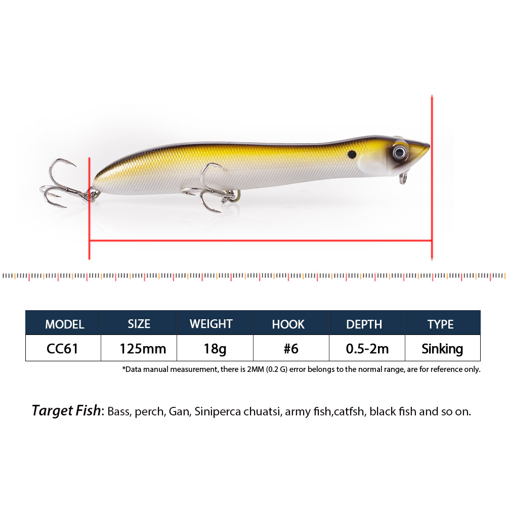 120mm/18g 탑워터 펜슬 포퍼 플로팅 낚시 루어  - Fishing Lure Popper 리뷰 및 가격