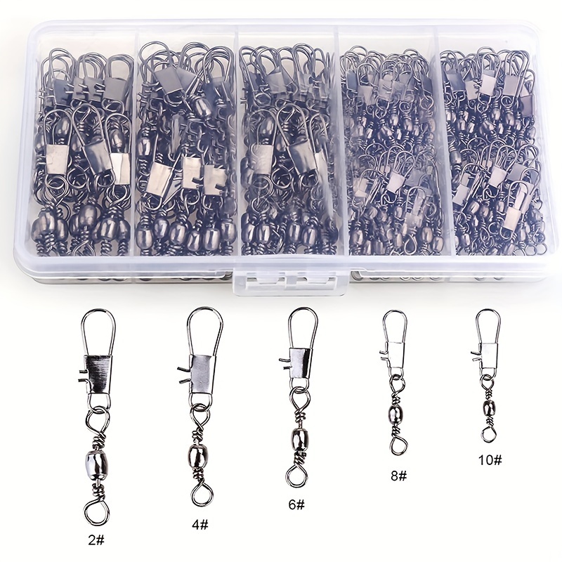 50/200개 배럴 스냅 스위블 낚시 액세서리, 볼 베 - Fishing Lure Accessories 리뷰 및 가격